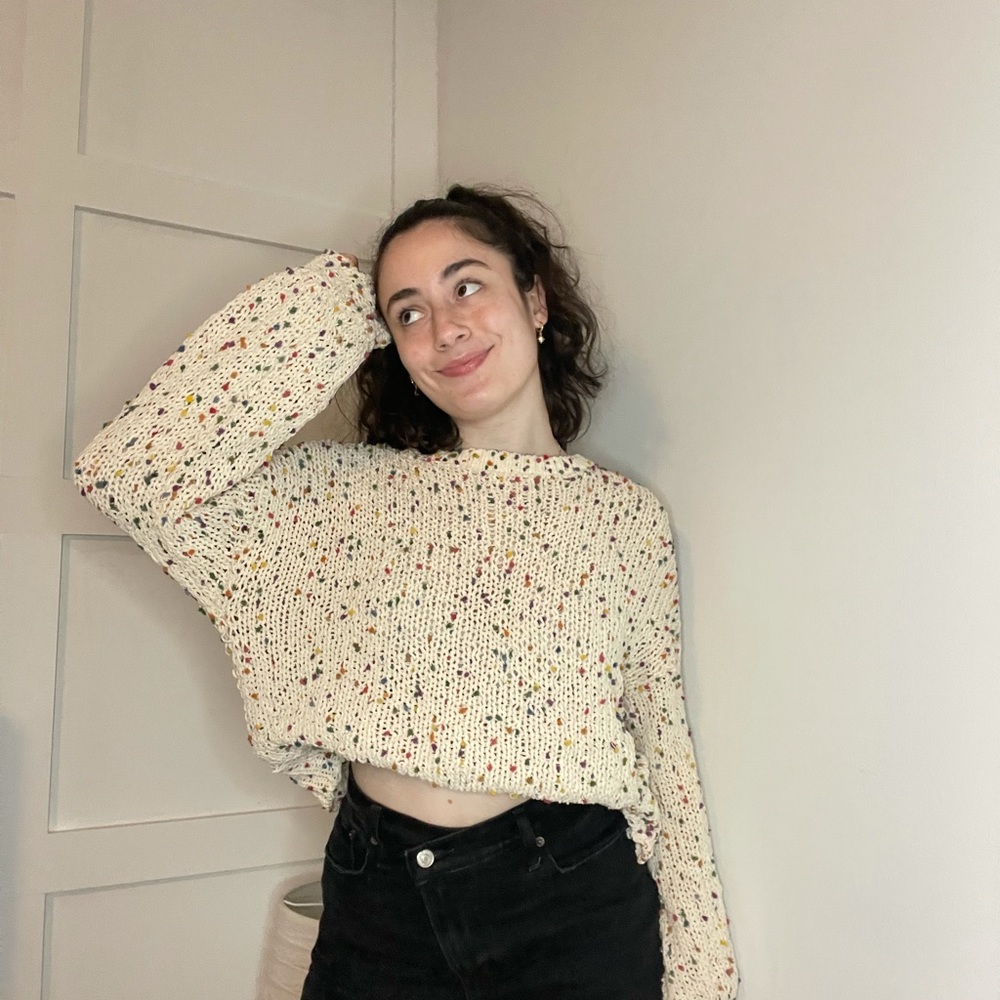 Francesca’s Rainbow Dot Sweater